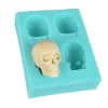 Udstikkere>Silikoneform til sukkerpasta SKULL 3D