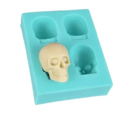 Udstikkere>Silikoneform til sukkerpasta SKULL 3D