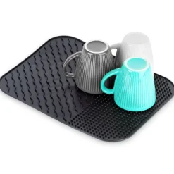 Silikonemåtte til opvask, sort, 34x26,5 cm Best