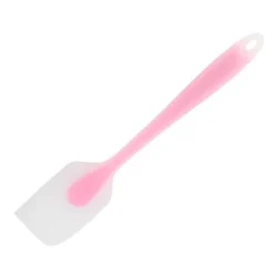 Køkkenskrabere>Silikonespatel Gennemskinnelig integreret fuld indpakket bærbart varmebestandigt køkken gør-det-selv-bagning madlavningsværktøj Pink