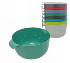 Piskeskåle & Køkkenskåle>Skål, plastskål, 2 l, Ø19 cm, med tud, salatskål, KØKKEN, POLEN