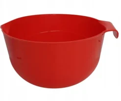 Piskeskåle & Køkkenskåle>Skål, plastskål, 2 l, Ø19 cm, med tud, salatskål, KØKKEN, POLEN