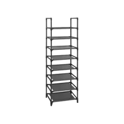 Tøj- & Garderobeopbevaring>Sko rack med 8 hylder - stående rack - sort