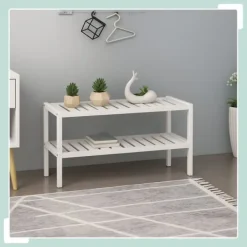 Tøj- & Garderobeopbevaring>Skohylde, bambus, 33x70x26 cm