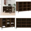 Tøj- & Garderobeopbevaring>Skoskab 100x35x70 cm konstrueret træ brun egetræ - Skoreol - Skoreoler - Home & Living