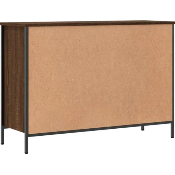 Tøj- & Garderobeopbevaring>Skoskab 100x35x70 cm konstrueret træ brun egetræ - Skoreol - Skoreoler - Home & Living