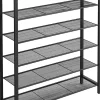 Skoställ med 5 Hyllor - Skohylla industriell Design 100 x 30 x 110 cm vintage brun-svart New