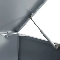 Skraldespandsskjuler i stål - 6 rum | Farve: Grå | Størrelse: 414x79x117 cm Best