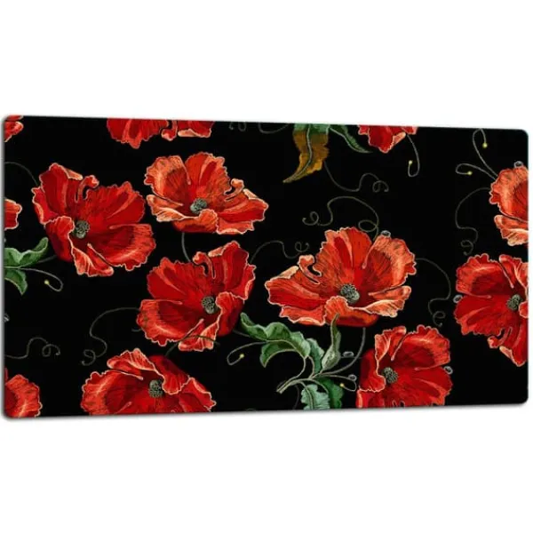 SKÆREBRÆT I GLAS 52x30 BLOMSTER Clearance
