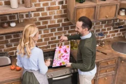 SKÆREBRÆT I GLAS 52x30 BLOMSTER Hot