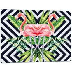 SKÆREBRÆT I GLAS 52x40 FLAMINGO Discount