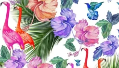 SKÆREBRÆT I GLAS 52x30 FLAMINGO Hot