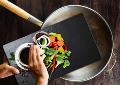 SKÆREBRÆT I GLAS 52x30 KAFFE New