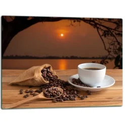 SKÆREBRÆT I GLAS 52x40 KAFFE Hot