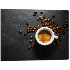 SKÆREBRÆT I GLAS 52x40 KAFFE