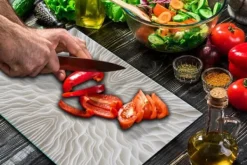 SKÆREBRÆT I GLAS 52x40 MARMOR Best