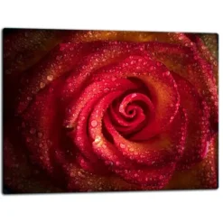 Skeer & Skovle>SKÆREBRÆT I GLAS 52x40 ROSA