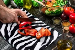 SKÆREBRÆT I GLAS 52x40 ZEBRA Best