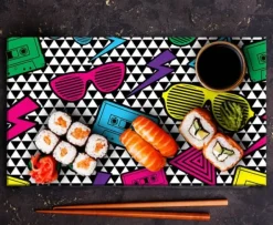 SKÆREBRÆT I GLASPLADE 52x30 POP ART Online