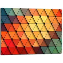 SKÆREBRÆT MED GLAS 52X40 MOSAIKFARVE Sale