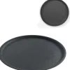 Serveringsfad & Skåle>Skridsikker tjenerbakke, rund, diameter. 40 cm - sort