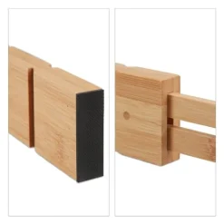 Skuffeinddelersæt, Bambus, 6x34-43,5x1,5 cm, Natur Hot