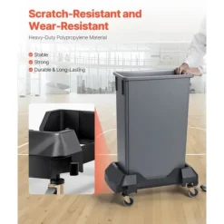 Slank Skraldespands Dolly, Modell til 16/23 Gal Containere, 200lbs Tungekraft, med Hjulmontering Discount