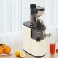 Slow Juicer YZJ02 - Koldpresset Saftpresser - 800W 220V EU-stik - 48 omdr./min - 500 ml - Frugtkødsseparation - Beige Discount