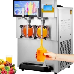 Slush Ice Maskine 8L / 2.1 Gal - Kommerciel Dobbeltskål til Slushy, Margarita, Smoothies og Frosne Drinks. Køb nu! Clearance