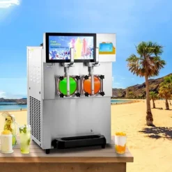 Slush Ice Maskine 8L / 2.1 Gal - Kommerciel Dobbeltskål til Slushy, Margarita, Smoothies og Frosne Drinks. Køb nu! Clearance