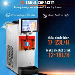 Slush Ice Maskine 8L – Kommerciel slushy maskine til margarita og smoothies. Perfekt til frosne drinks! Best