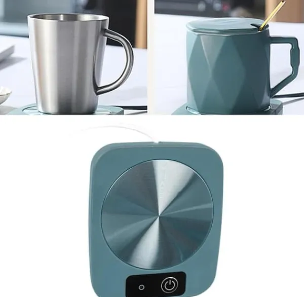 Kopvarmer>Smart kaffevarmer med konstant temperatur, kakaodrikvarmer, USB-drevet bærbar kopvarmer til kontor, rejser og derhjemme, holder din kaffe varm og læk | CDON