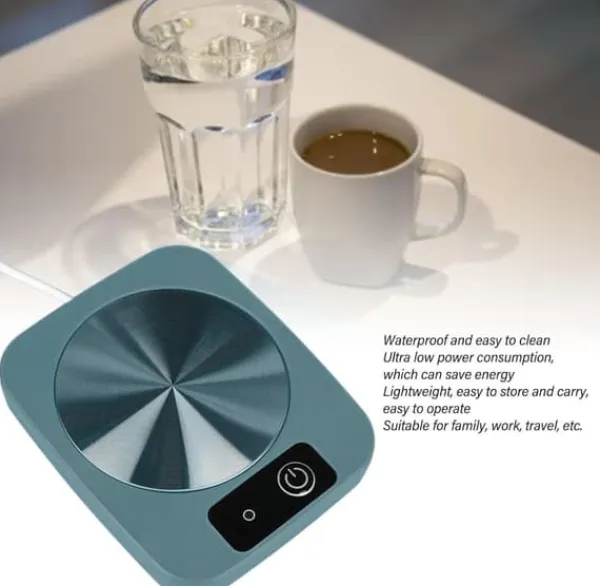 Kopvarmer>Smart kaffevarmer med konstant temperatur, kakaodrikvarmer, USB-drevet bærbar kopvarmer til kontor, rejser og derhjemme, holder din kaffe varm og læk | CDON
