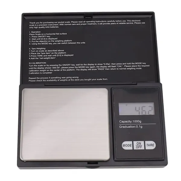 Smykkevægt LCD-display 0,01 g til 1000 g Høj nøjagtighed Enhedskonvertering Digital Lommevægt til Familiekøkken Cafe Sale