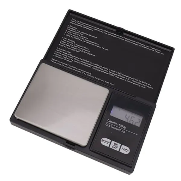 Smykkevægt LCD-display 0,01 g til 1000 g Høj nøjagtighed Enhedskonvertering Digital Lommevægt til Familiekøkken Cafe Sale