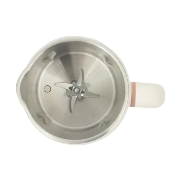 Sojamælk-Maskiner>Sojamælkemaskine & Blender - Bordmodel - 1 l - 304 rustfrit stål - 10 blade - 30000 omdr./min - 600 W opvarmning - 220 V EU-stik - Elfenben