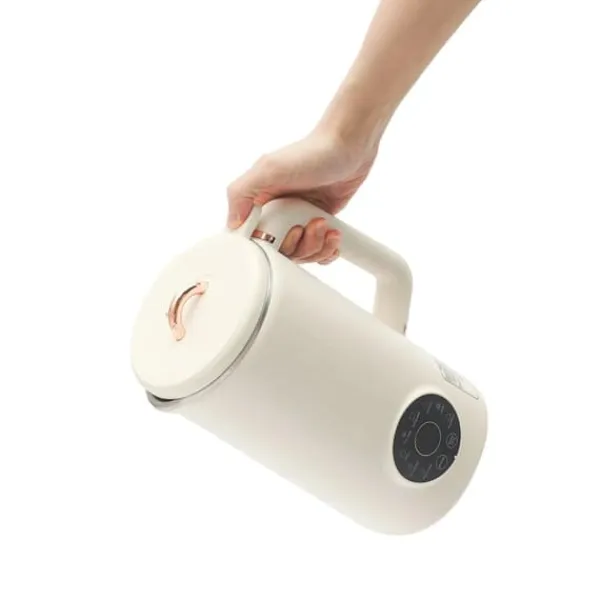 Sojamælk-Maskiner>Sojamælkemaskine & Blender - Bordmodel - 1 l - 304 rustfrit stål - 10 blade - 30000 omdr./min - 600 W opvarmning - 220 V EU-stik - Elfenben