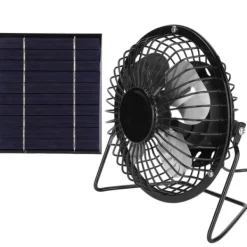 Ventilatorer>solpanelventilator 2,5W 5V solenergi USB-udgang bærbar bred anvendelse soldrevet ventilator til camping, fiskeri og vandreture