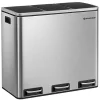 Songmics Recycling Bin, 3 X 18 L Triple Kitchen Bin, 3 Rum Pedal Bin With Soft-Close Låg, Plast