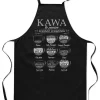 Sort bomuldsforklæde med tryk Kaffe er en god idé køkkenbarista Clearance