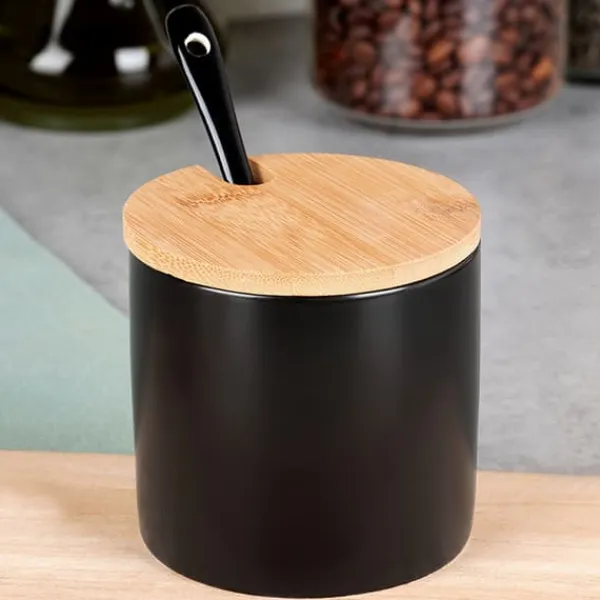 Sort keramisk sukkerskål Discount