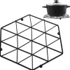 Bordskånere>Sort metalpotteholder RADKA 22,5 cm