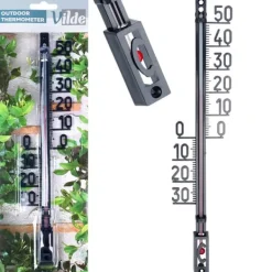 Sort udendørstermometer 27 cm Outlet
