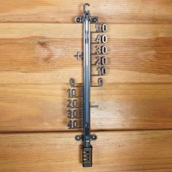 Sort udendørstermometer 25 cm Sale