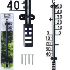 Sort udendørstermometer 41 cm New