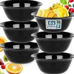 Sorte glasskåle 300 ml 6 stk. Online