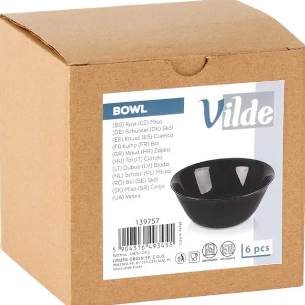 Sorte glasskåle 300 ml 6 stk. Online