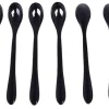 Sorte plastik dessertskeer 12 cm/25 stk. teskefulde Hot