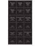 Sorte Sauceetiketter (20,65x14cm) - 18 Etiketter/5 Ark Discount