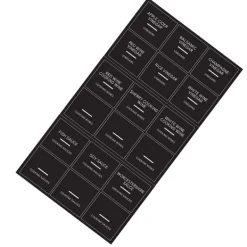 Sorte Sauceetiketter (20,65x14cm) - 18 Etiketter/5 Ark Discount